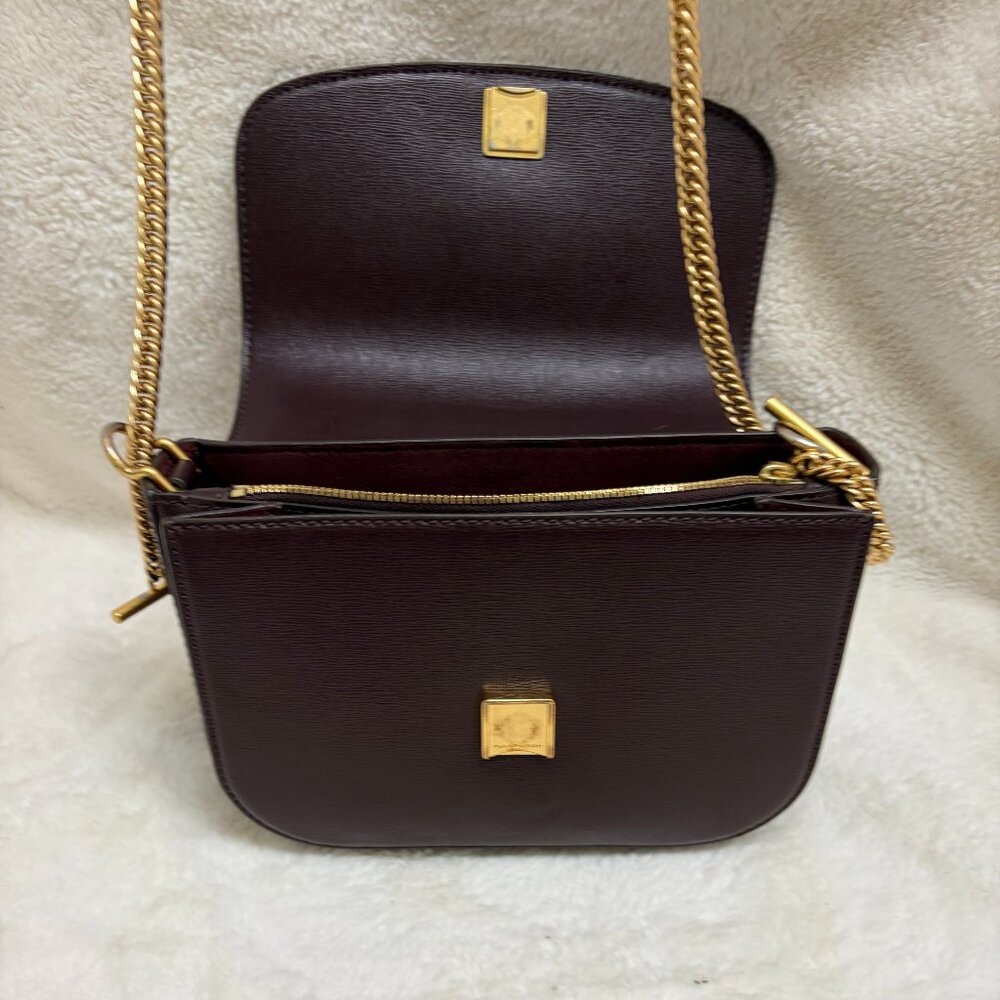 Gorgeous Tory Burch Robinson Convertible Bag Deep Wine Color - Picture 7 of 15